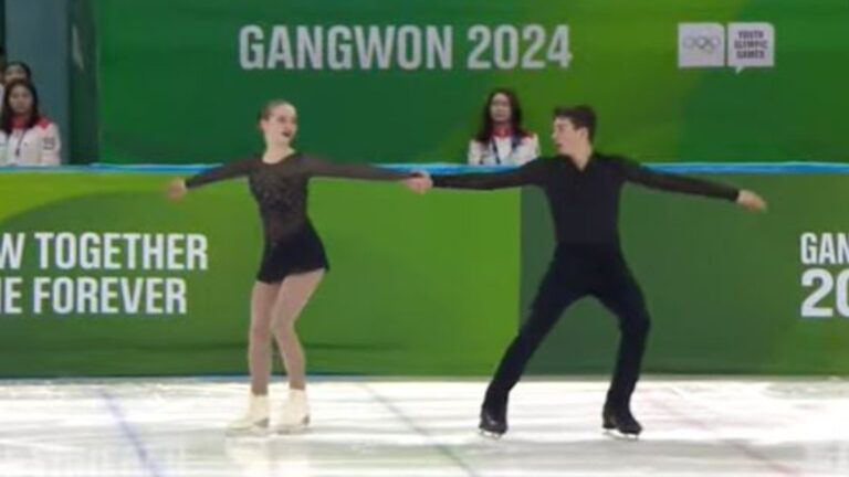 Patinaje artístico: La solemne actuación de Annika Behnke y Kole Sauve en el programa corto de Gangwon 2024