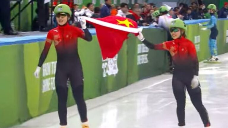 China hace el 1-2 en el patinaje de velocidad de pista corta femenil 1500m de Gangwon 2024
