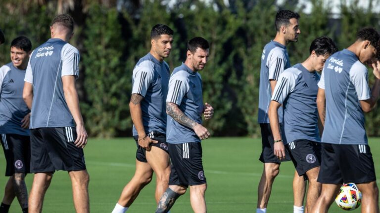 Messi y Suárez juntos en el primer entrenamiento del Inter Miami