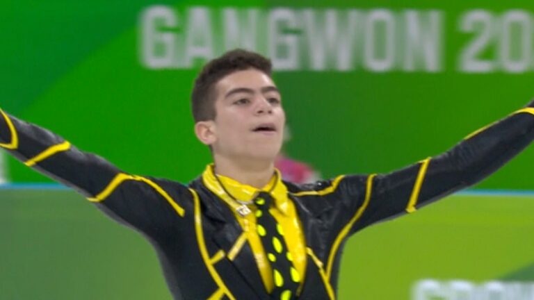 Jacob Sánchez de Estados Unidos domina el programa corto del patinaje artístico de Gangwon 2024