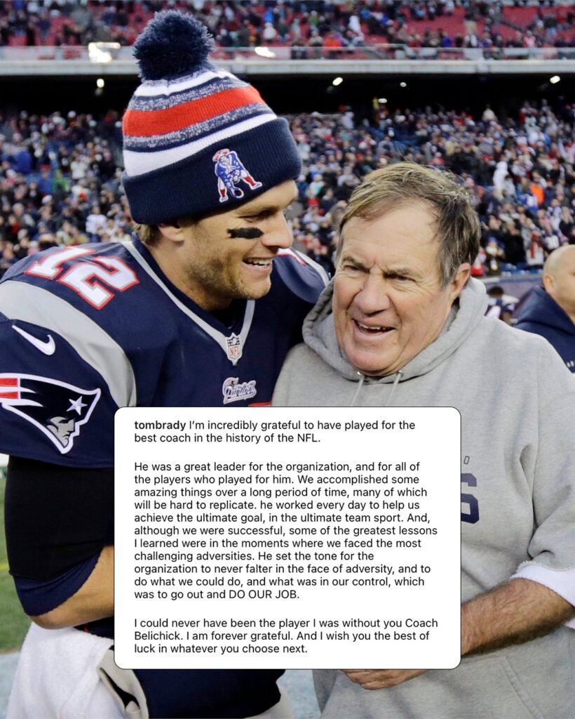 El Emotivo Mensaje Que Tom Brady Le Dedica A Bill Belichick Tras Salir ...