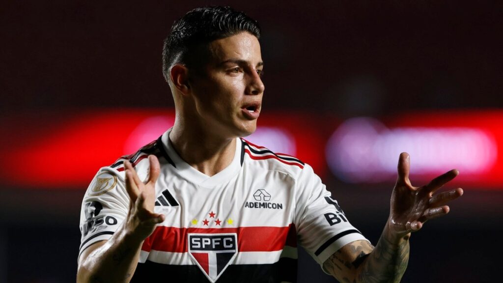 James Rodríguez, en un partido con Sao Paulo. - @jamesdrodriguez.