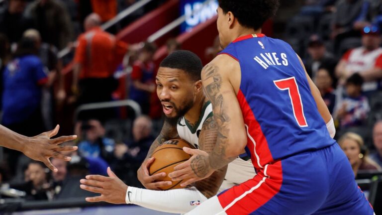 Bucks le propina una nueva derrota a los Pistons con 45 puntos de Lillard