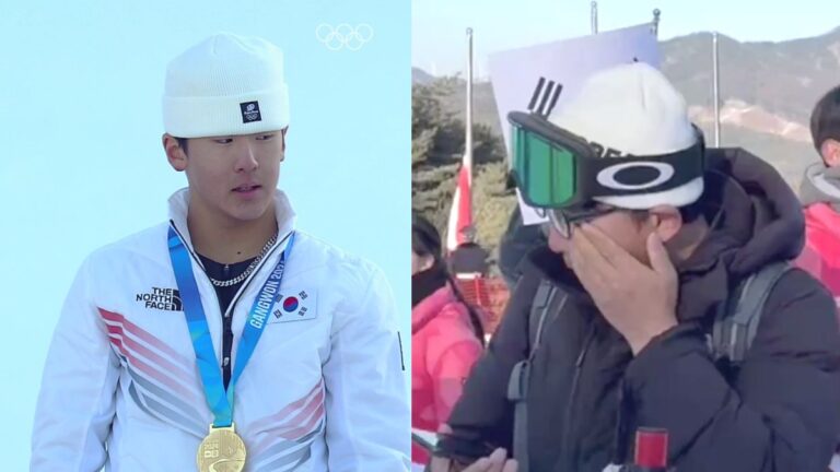 ¡Emotivo! El padre de Chaeun Lee no puede contener las lágrimas al ver a su hijo subir a lo más alto del podio en Gangow 2024