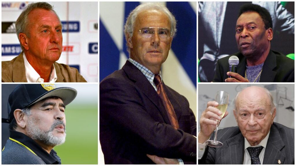 Con la muerte de Franz Beckenbauer, el mundo se ha quedado sin los 5 mejores jugadores del Siglo XX; del Top 10 solo queda uno vivo.