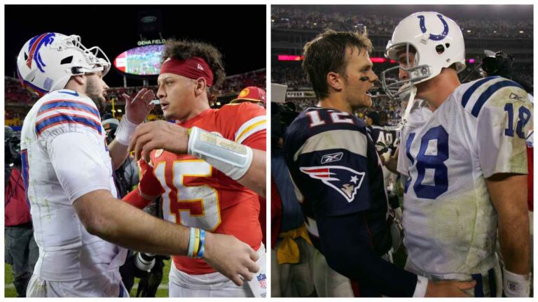 Las increíbles similitudes entre la rivalidad Patrick Mahomes vs Josh Allen con la de Tom Brady y Peyton Manning