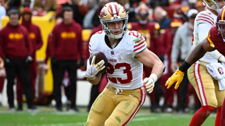 Los 49ers no arriesgarán a Christian McCaffrey: fuera en la Semana 18 por lesión