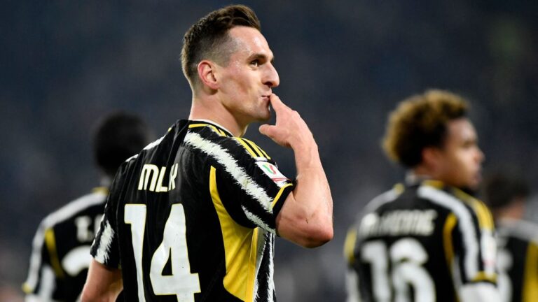 Juventus aplasta al Frosinone con tres de Milik y asistencia de McKennie para meterse en semis de la Coppa Italia