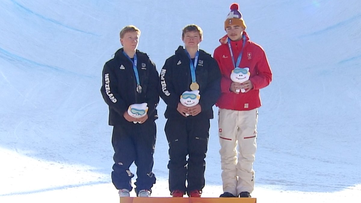 New Zealand won the men's freestyle skiing halfpipe event at Gangwon 2024 1-2.