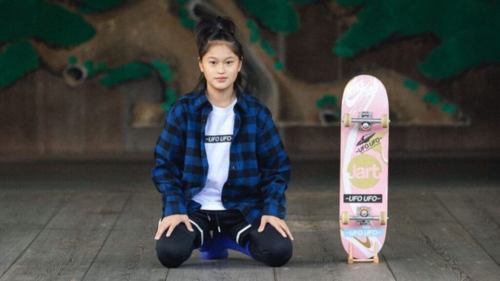 La skater japonesa sorprendió por su destreza en el circuito | @ginwoo.jp