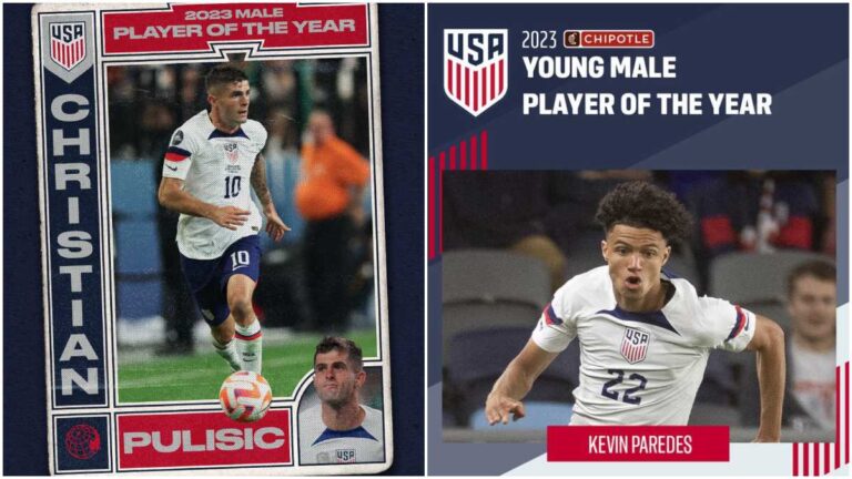 Los premios de US Soccer del 2023: Pulisic el futbolista del año, Kevin Paredes el mejor joven