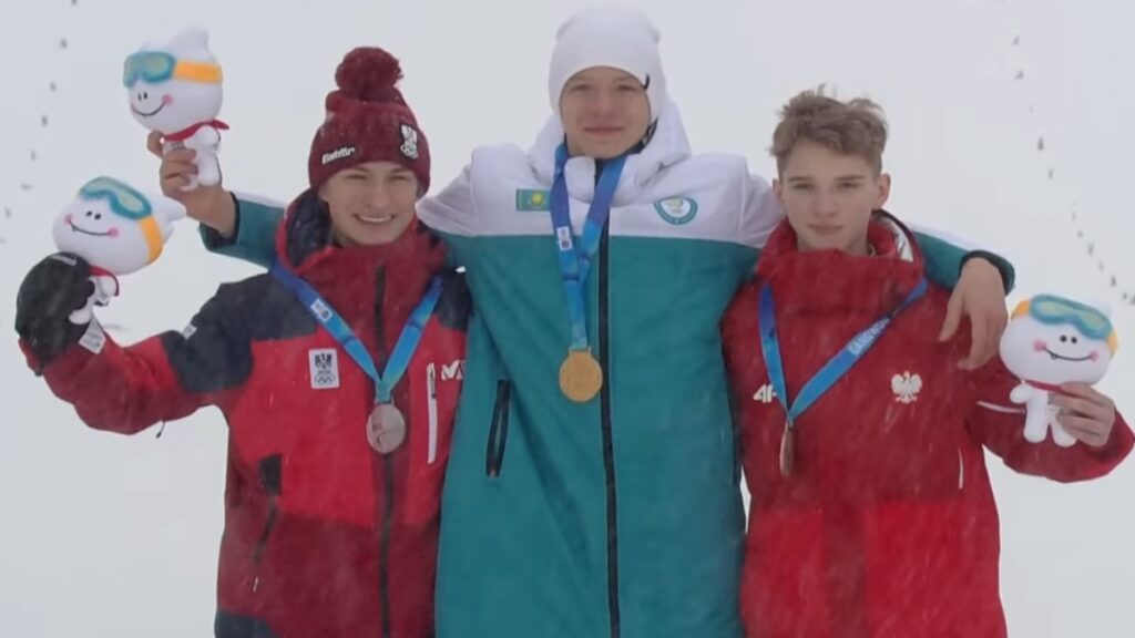 Ilya Mizernykh sorprende en Gangwon2024 y le da la medalla de oro a Kazajistán dentro del salto de esquí