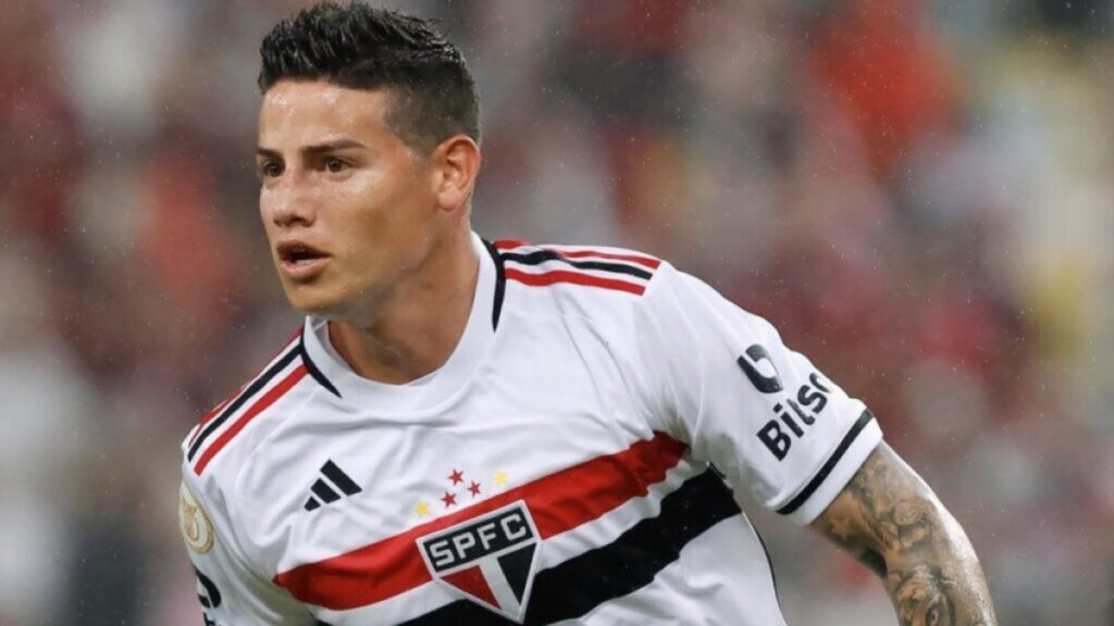 James Rodríguez, jugando con Sao Paulo.