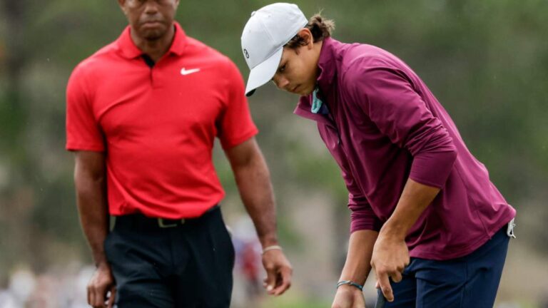 El estreno de Charlie Woods en la PGA tendrá que esperar: el hijo de Tiger tira 86, incluido un hoyo de 12 golpes