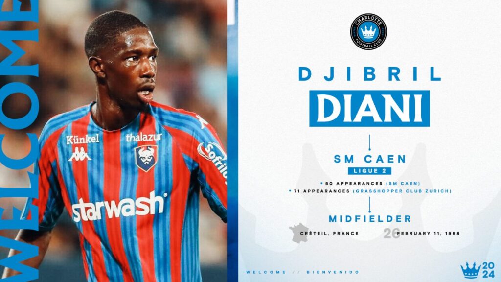 EL Charlotte FC incorpora un nuevo jugador europeo a la MLS con la llegada de Diani