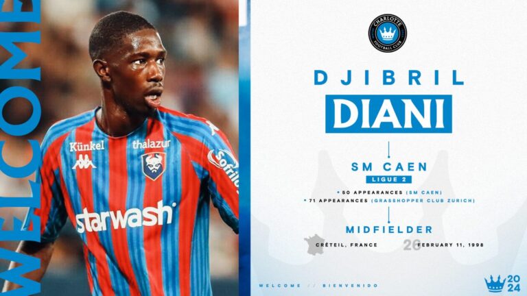 Djibril Diani, refuerzo europeo para el Charlotte FC