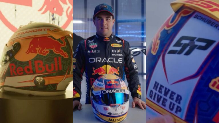 Checo Pérez revela el diseño de su casco para la temporada 2024 de la Fórmula 1