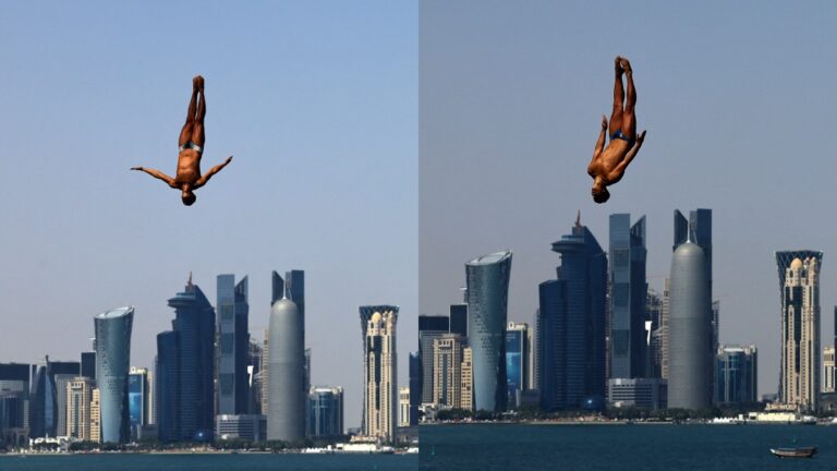 Yolotl Martínez y Sergio Guzmán terminan en el Top 10 en clavados de altura de Doha 2024