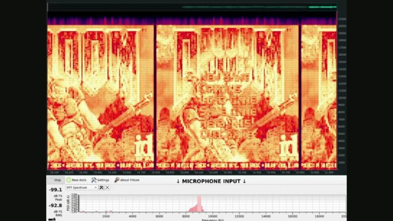 Lograron correr Doom en espectrograma usando sólo sonido