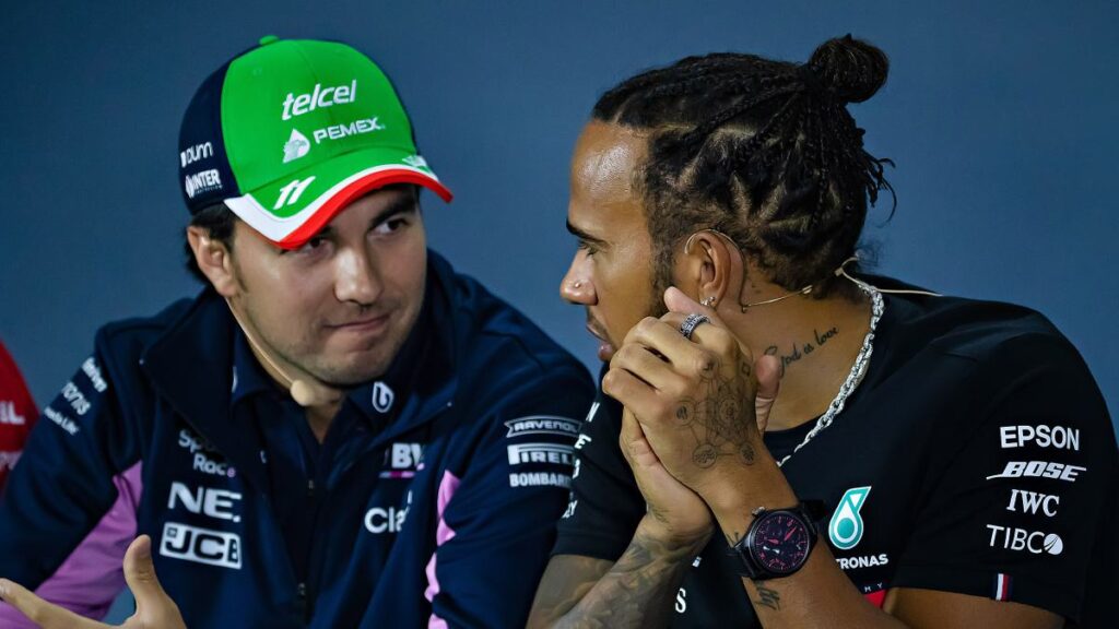 Checo Pérez y Lewis Hamilton