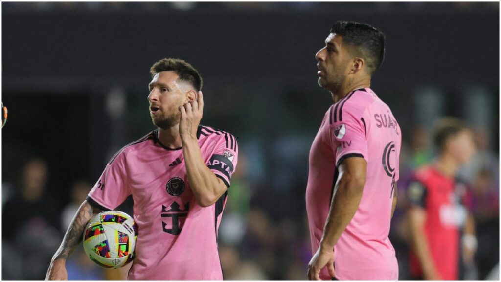 Leo Messi y Luis Suárez dentro del Inter Miami | Reuters; Navarro-USA TODAY Sports