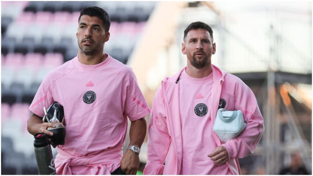 Luis Suárez y Lionel Messi previo al inicio de la MLS | Reuters; Navarro-USA TODAY Sports