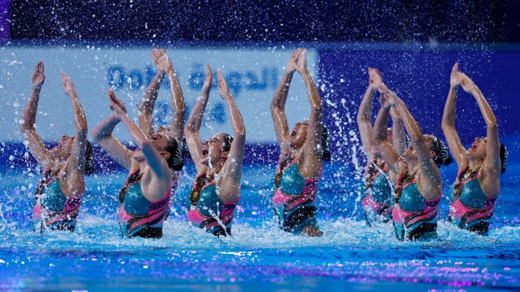 México se queda con el lugar número 10 en la final de la rutina acrobática de la natación artística del Mundial de Natación Doha 2024