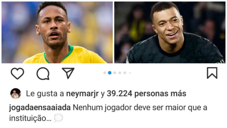 ¿Indirecta a Mbappé? Neymar da like a una publicación que critica al francés