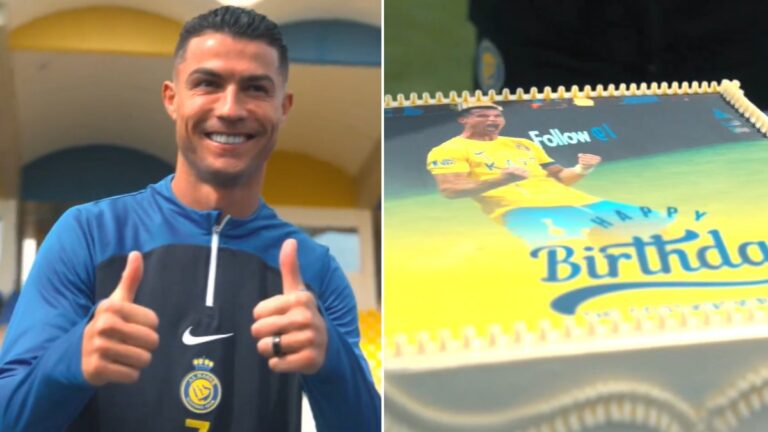 Cristiano Ronaldo celebra su cumpleaños número 39 con un pastel especial