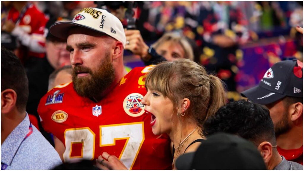 Travis Kelce y Taylor Swift en el Super Bowl | Reuters; Rebilas-USA TODAY Sports
