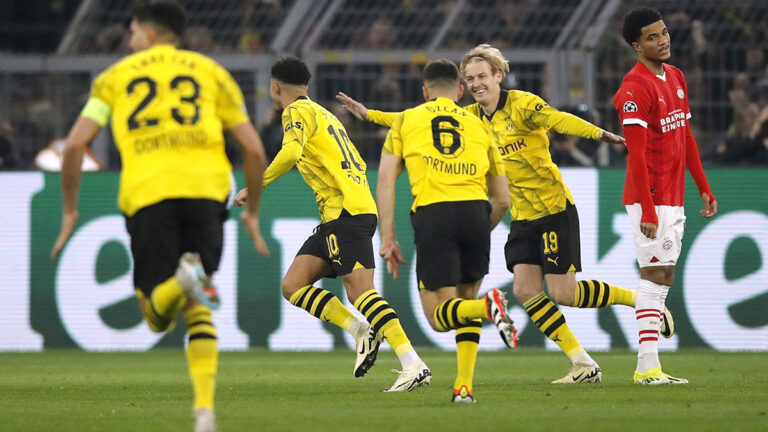 Borussia Dortmund vs PSV: Golazo de Jadon Sancho que pone contra las cuerdas a los neerlandeses