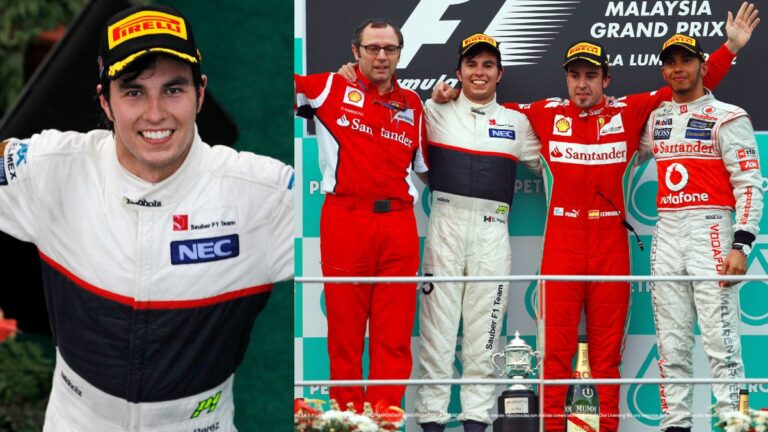 ¡Checo Pérez está de fiesta! Se cumplen 12 años de su primer podio en la Fórmula 1