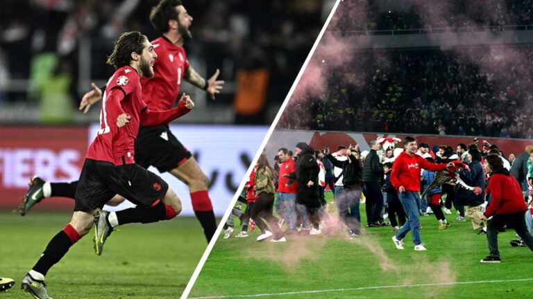 ¡Locura total por la clasificación a la Euro 2024 de Georgia! La afición invadió el campo para celebrar
