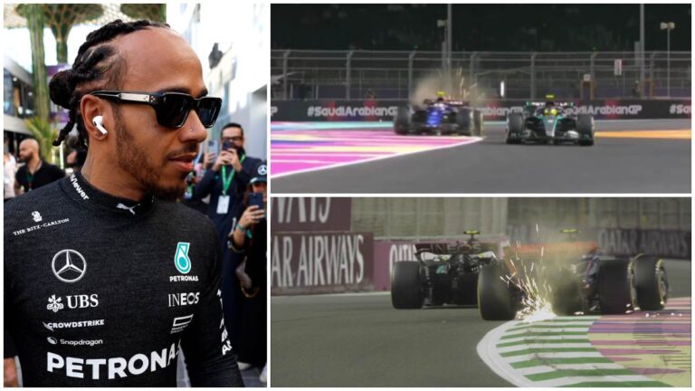 Lewis Hamilton, investigado por el cerrón que casi provoca un choque con Logan Sargeant en las Libres 2 en Jeddah