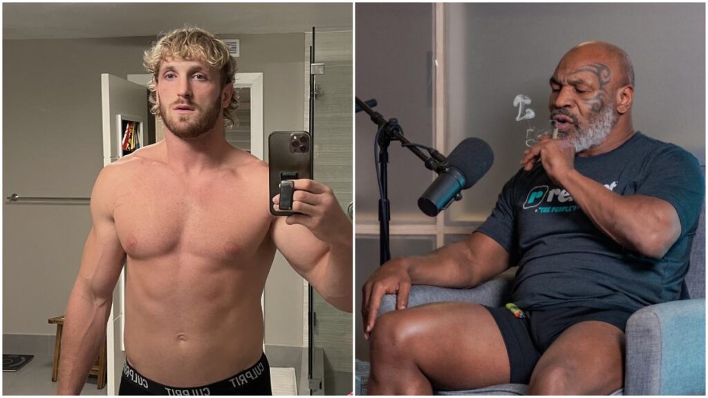 Logan Paul crítica a Mike Tyson por su edad | X: @LoganPaul, @hotboxinpodcast