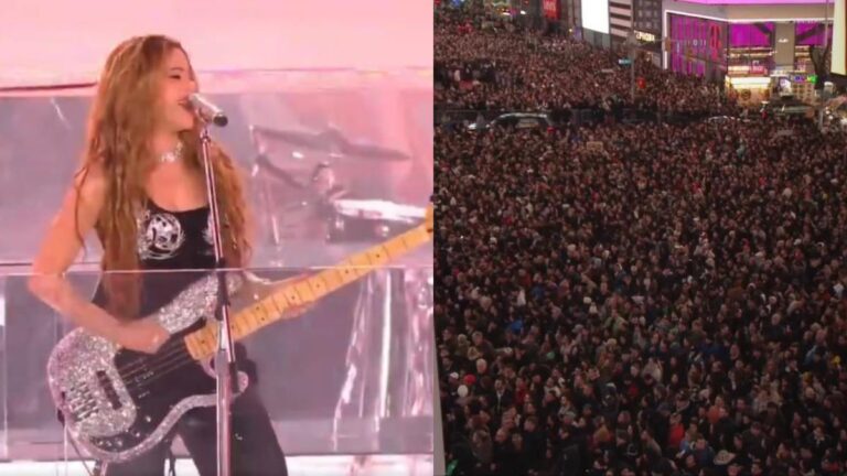 Shakira sorprende en Times Square con un concierto gratuito ante más de 40 mil personas