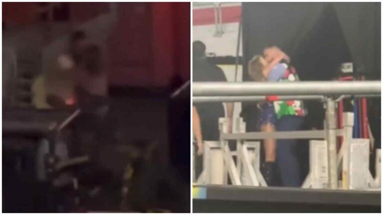 Taylor Swift y Travis Kelce recrean el beso de Argentina en el concierto en Singapur
