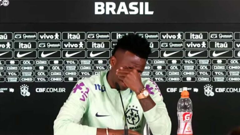 Vinicius se “derrumba” en conferencia al hablar del racismo: “Lo único que quiero es jugar al fútbol y que las personas negras no sufran”
