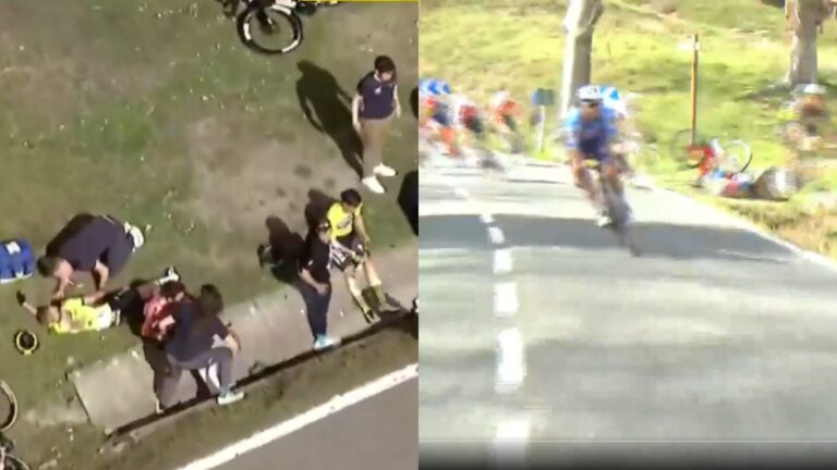 Vingegaard, Evenepoel y Roglic protagonizan fuerte accidente en la cuarta etapa de la Vuelta al País Vasco