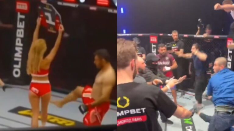 Luchador de MMA suspendido de por vida por agredir a chica del ring y a rival tras derrota