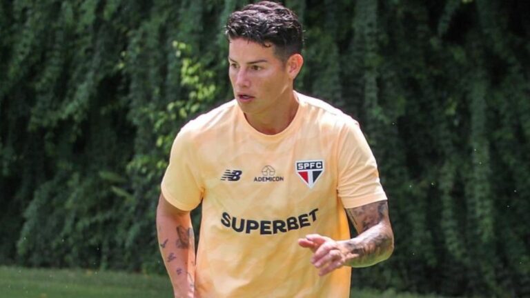 James Rodríguez, ¿otra vez lesionado?; sintió molestias físicas entrenando con Sao Paulo