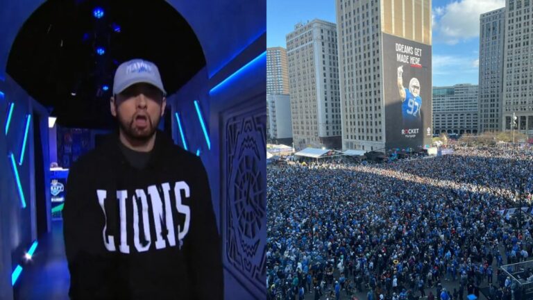 ¡Hasta Eminem! El Draft de la NFL desata la locura en Detroit