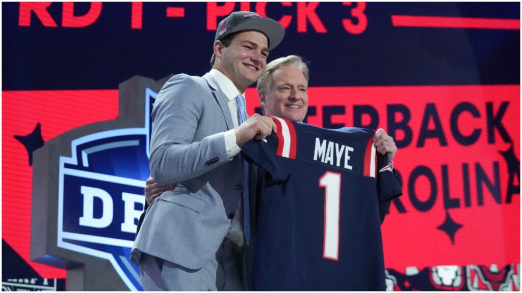 Drake Maye pick 3 del Draft NFL por New England Patriots | Reuters