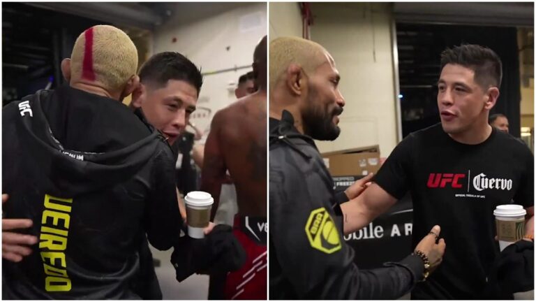 Brandon Moreno y Deiveson Figueiredo se olvidan de los resentimientos con un emotivo abrazo en UFC 300