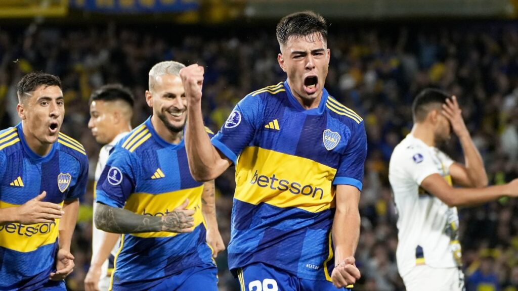 Aaron Anselmino convirtió el gol del triunfo de Boca ante Sportivo Trinidense