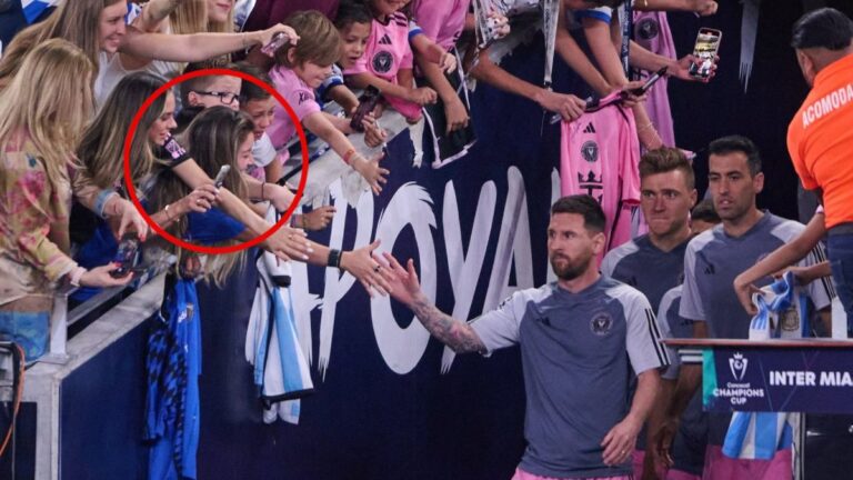 ¡Katty Martínez en modo fan! Saludó a Messi y también platicó con Beckham en el Gigante de Acero