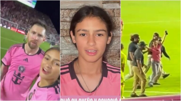 ¡Lo tenía pensado! La increíble historia de la pequeña aficionada que planeó saltar al campo para abrazar a Leo Messi