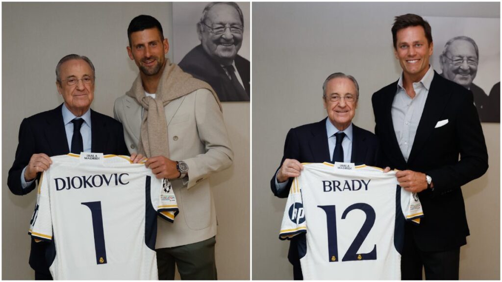 Novak Djokovic y Tom Brady, los invitados del Real Madrid | X: @