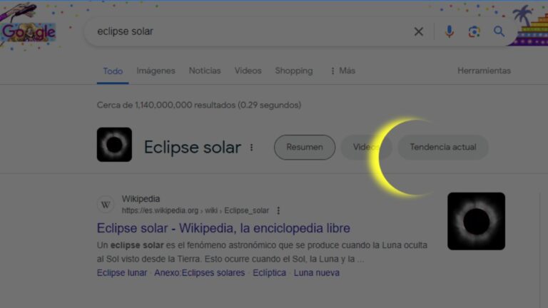 ¿Qué pasa si buscas “Eclipse Solar” en Google?: Mira el maravilloso fenómeno en tu pantalla