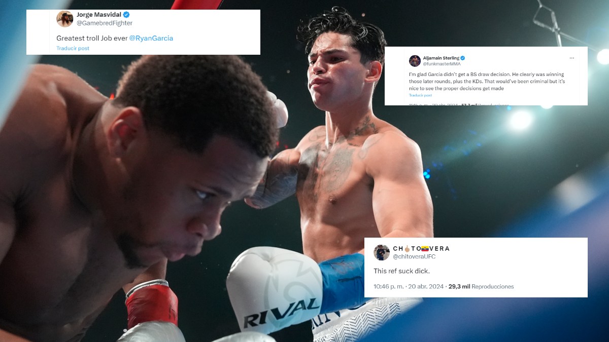 El mundo del boxeo y la UFC reaccionan a la victoria de Ryan Garcia: Jake  Paul, Masvidal, Aljamain Sterling, Chito Vera... - ClaroSports